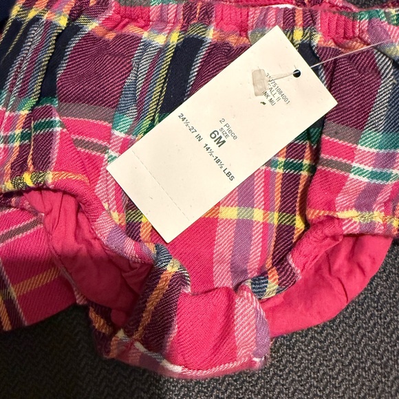 NWT Polo Ralph Lauren Baby Girl's Pink Plaid Dress Sz 6M - Picture 2 of 8